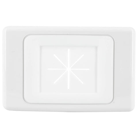 DETA Heavy Duty Brush Plate, White Polycarbonate, Standard Profile