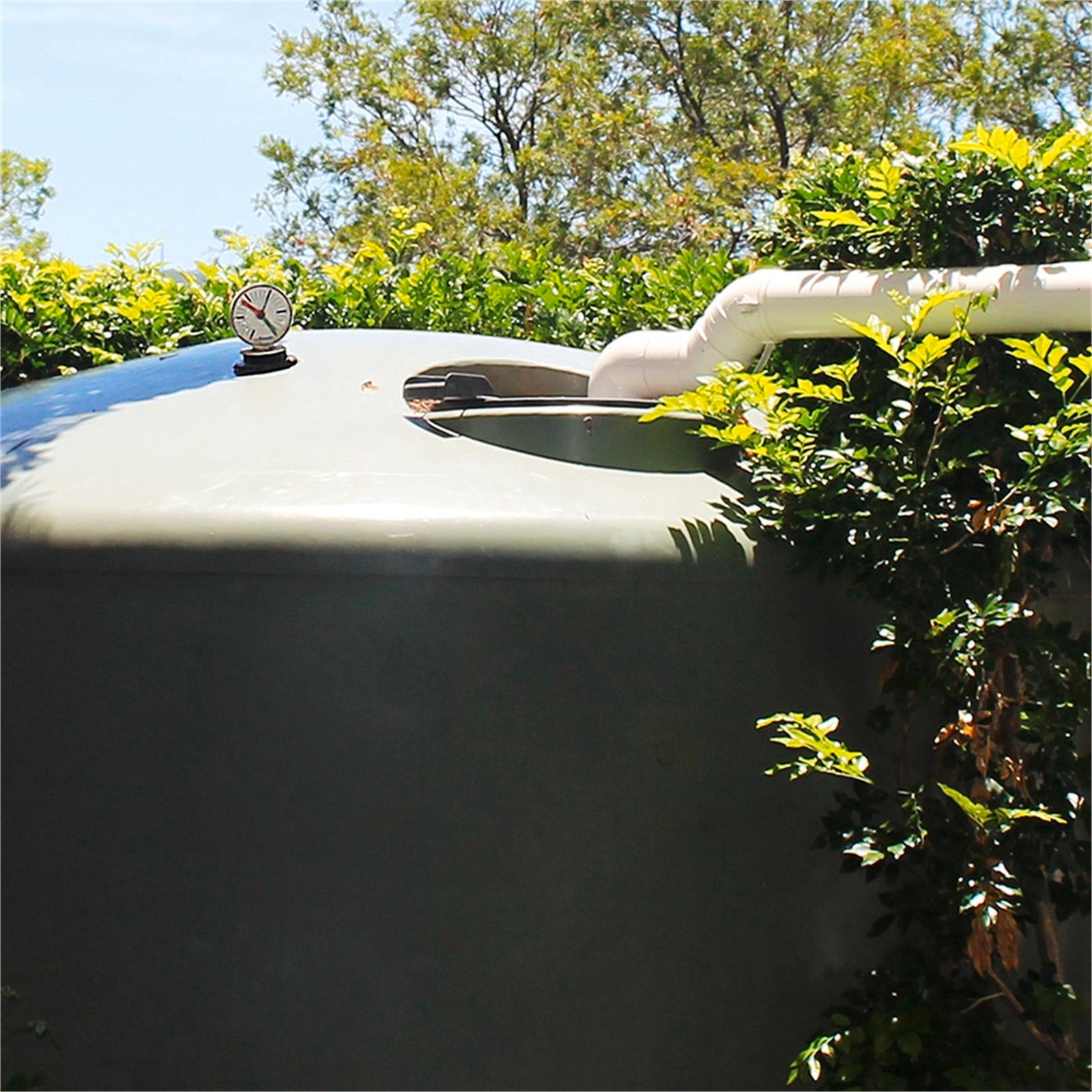 Rain Harvesting Tank Gauge, White PVC Water Level Indicator