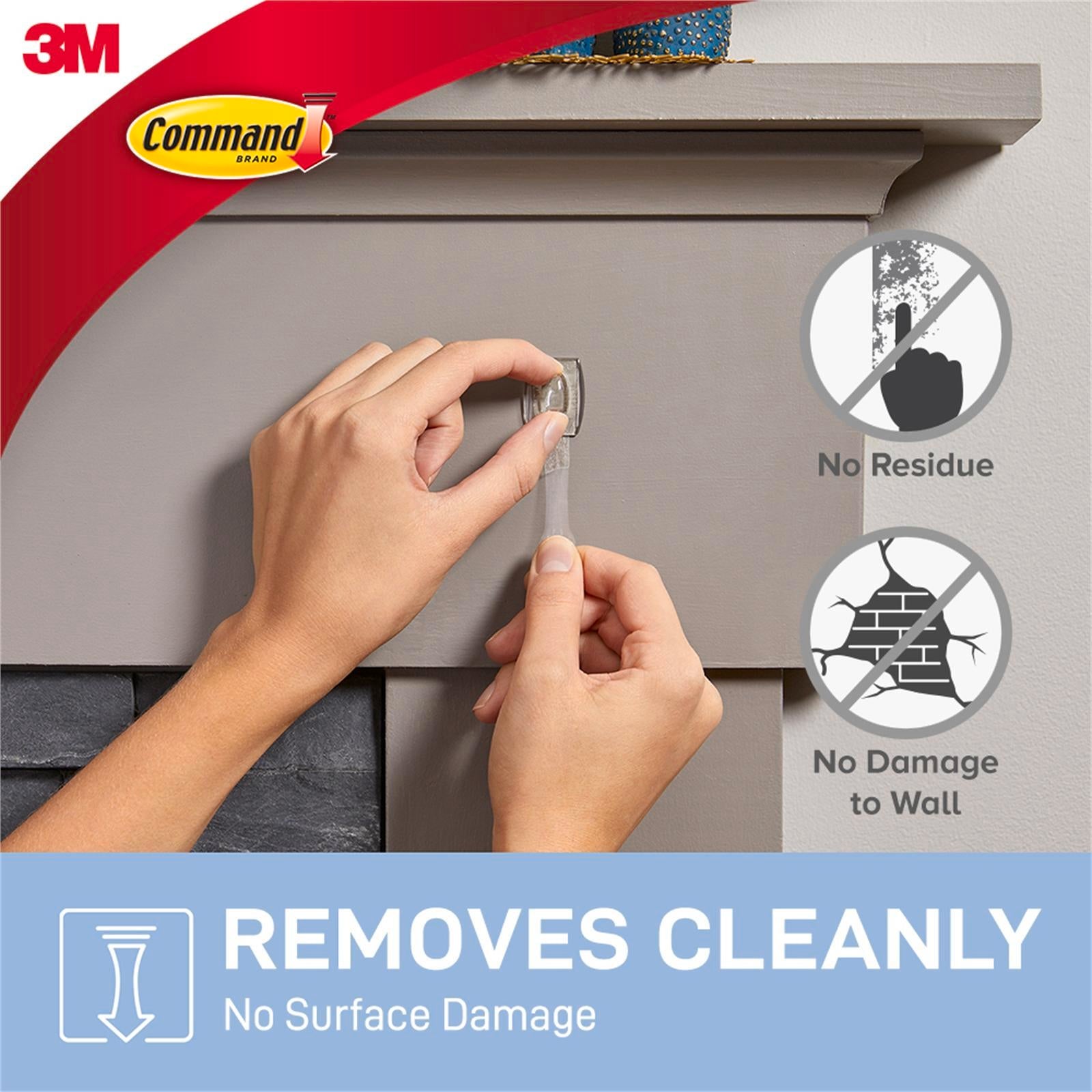 Command Mini Clear Adhesive Hooks - 6 Pack