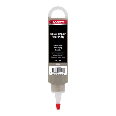 Roberts Grey Quick-Repair Putty 88ml Acrylic Laminate & Vinyl Floor Filler
