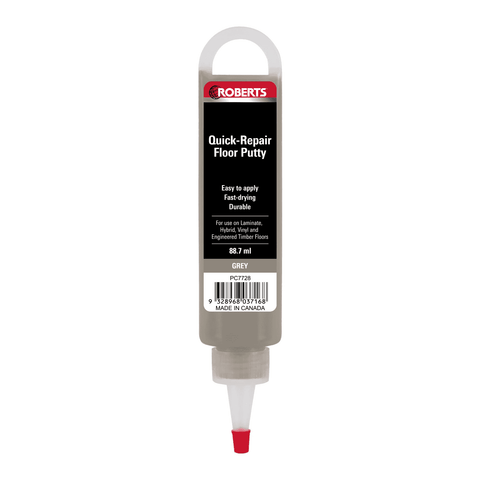 Roberts Grey Quick-Repair Putty 88ml Acrylic Laminate & Vinyl Floor Filler
