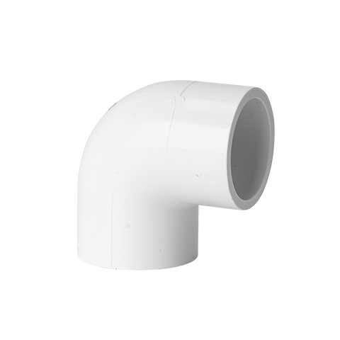 Holman 20mm 90 Degree PVC Elbow, Solvent Weld, White Pressure Pipe