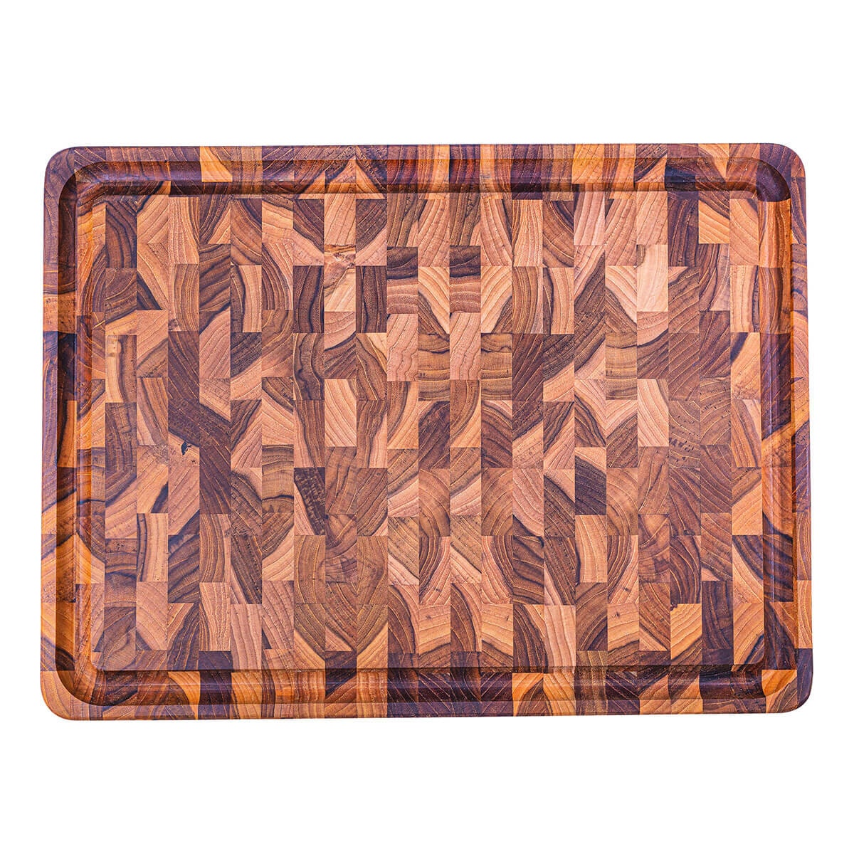 Tramontina Churrasco FSC Teak Wood Cube End Grain BBQ Board - 2.5kg - Natural Finish - 13422351