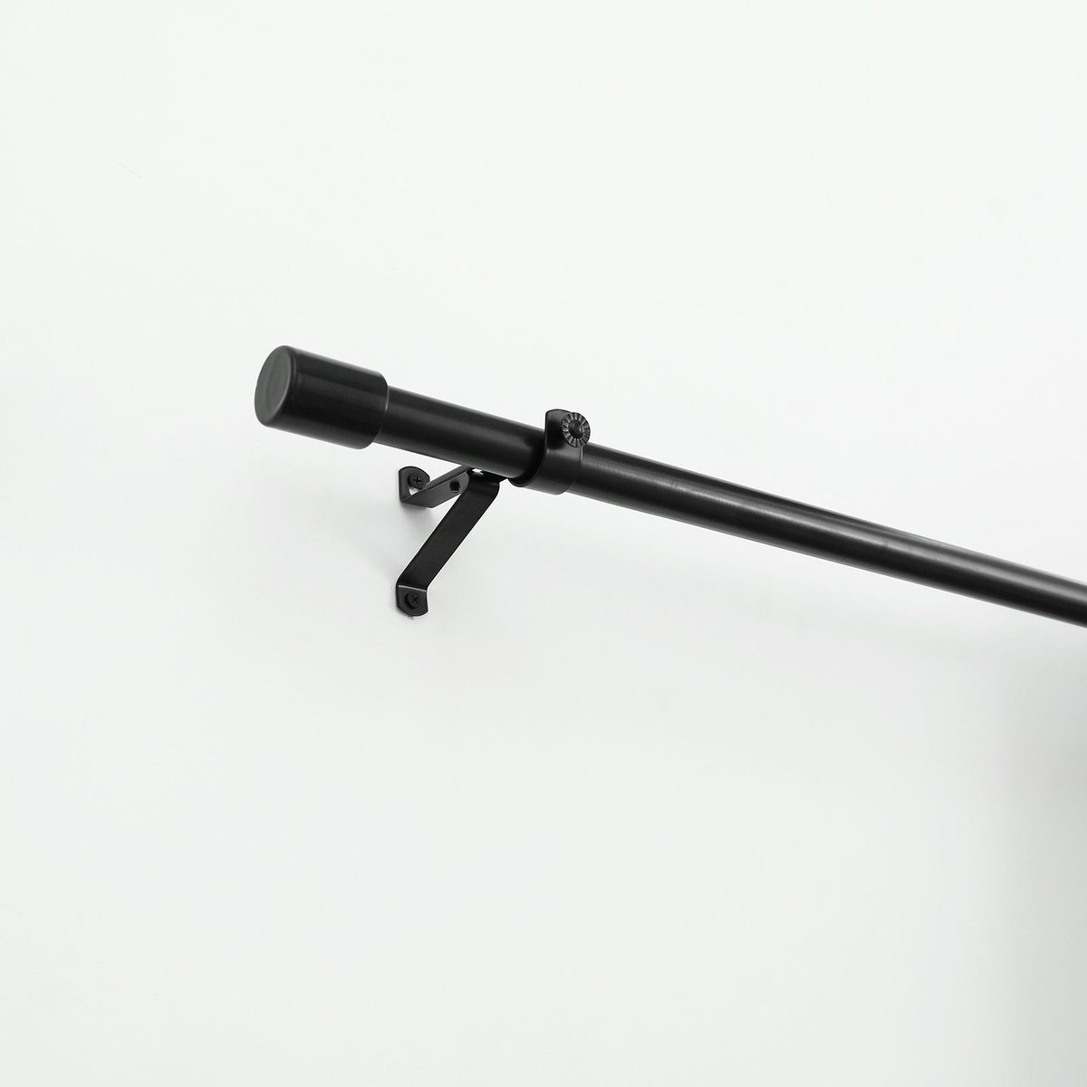 Windoware 25mm Black Metal Adjustable Curtain Bracket - 2 Pack