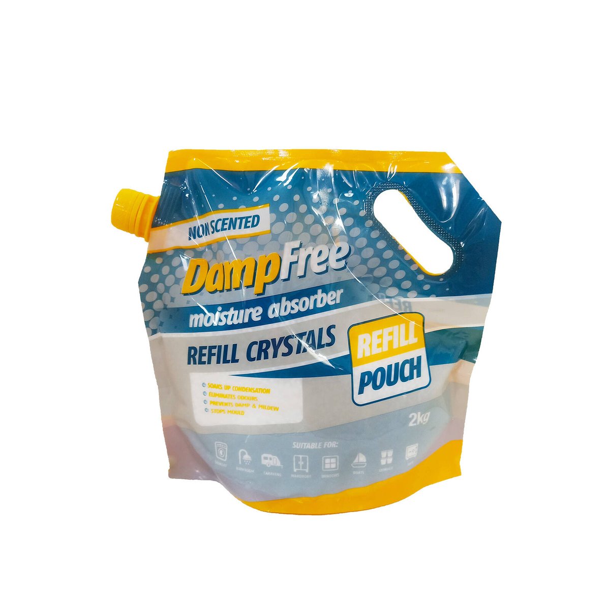 DampFree 2kg Calcium Chloride Moisture Absorber Refill Pouch
