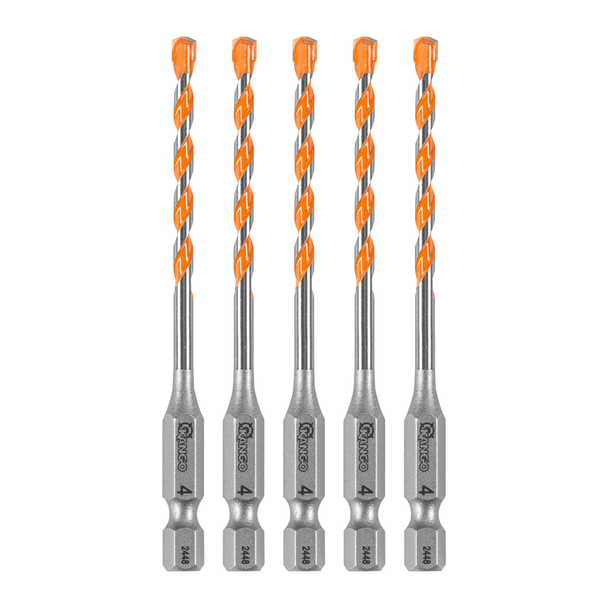 Kango 4 x 90mm 1/4in Hex Masonry Drill Bit - 5 Pack