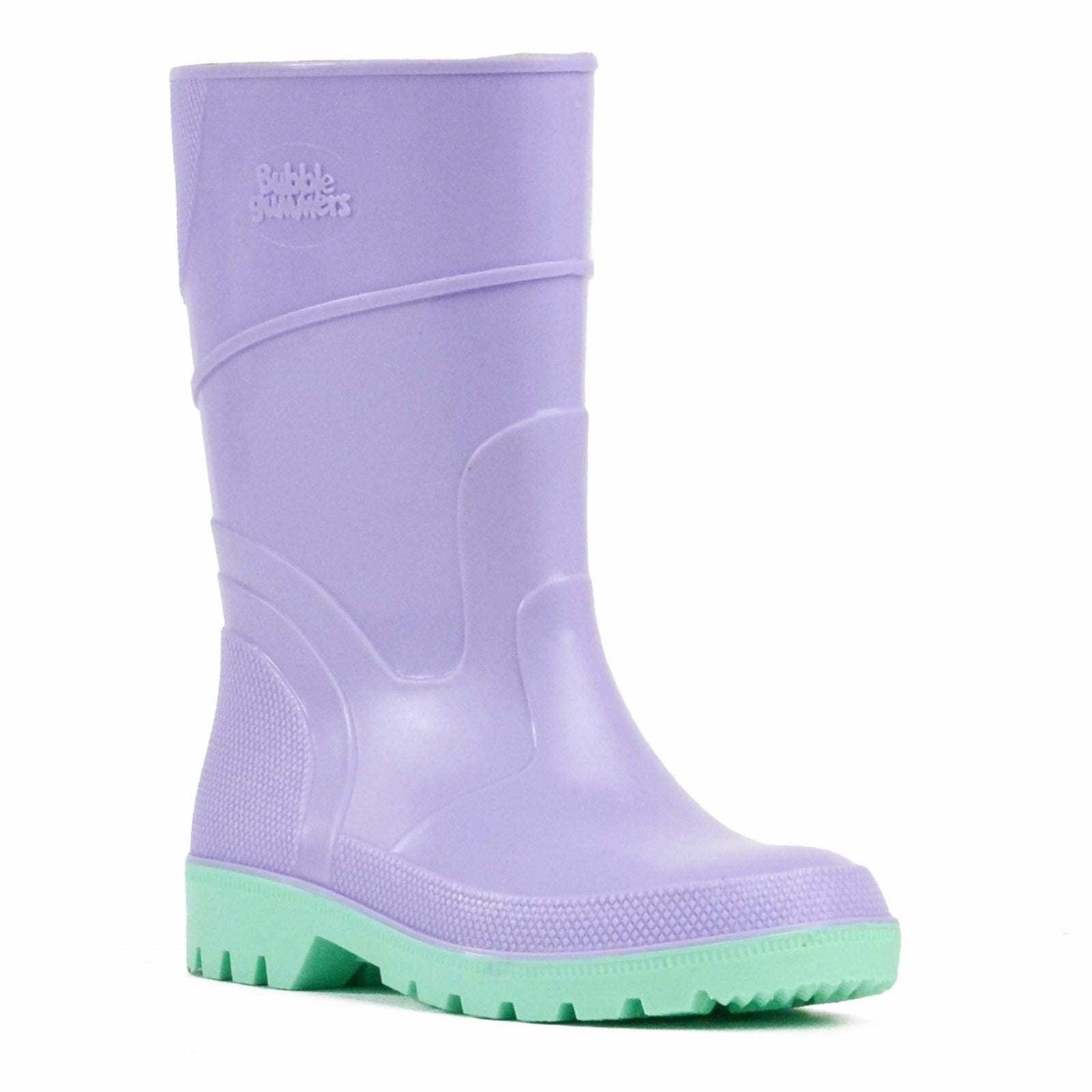 Bata Kids Purple and Green PVC Gumboots UK Size 10 Waterproof