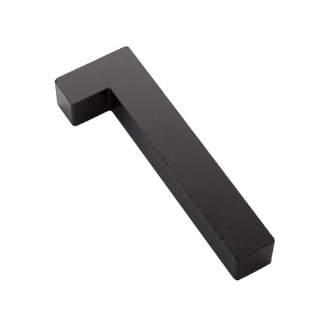 Sandleford Black Edge House Number 1 100mm Anodised Aluminium, Weather Resistant
