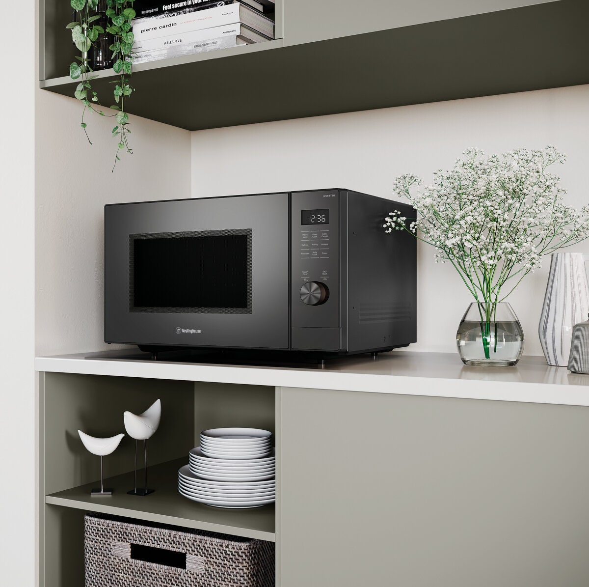 Westinghouse 42L Freestanding Convection Microwave Oven - Dark Grey - Air Fry - Inverter - WMC4207GA