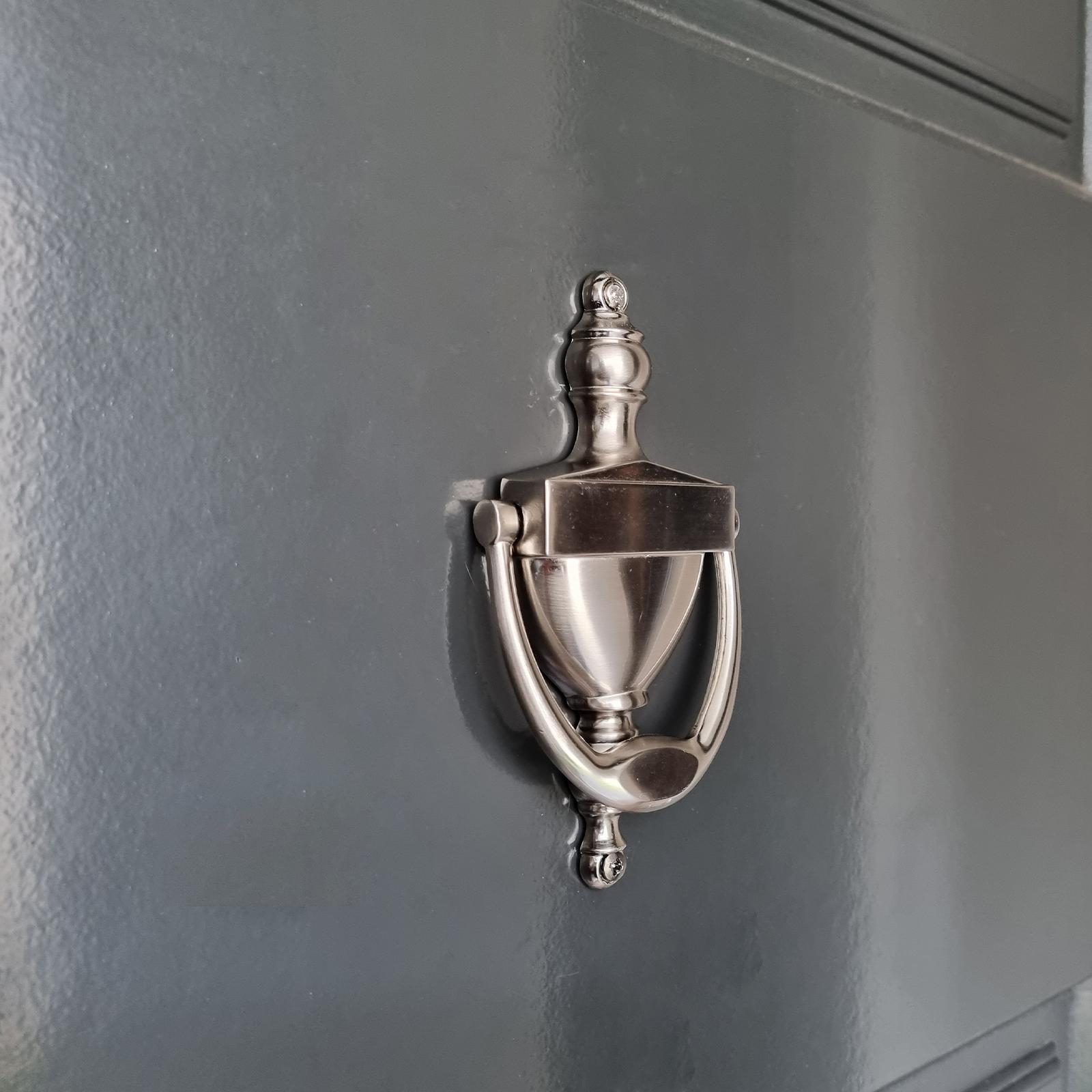 Adoored Satin Nickel 155mm Steel Door Knocker