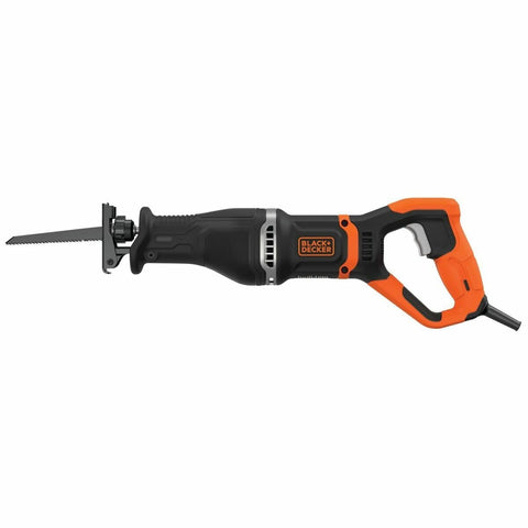 Black & Decker Corded Reciprocating Saw - Tool-Free Blade Change, Branch Steady Shoe - BES301-XE