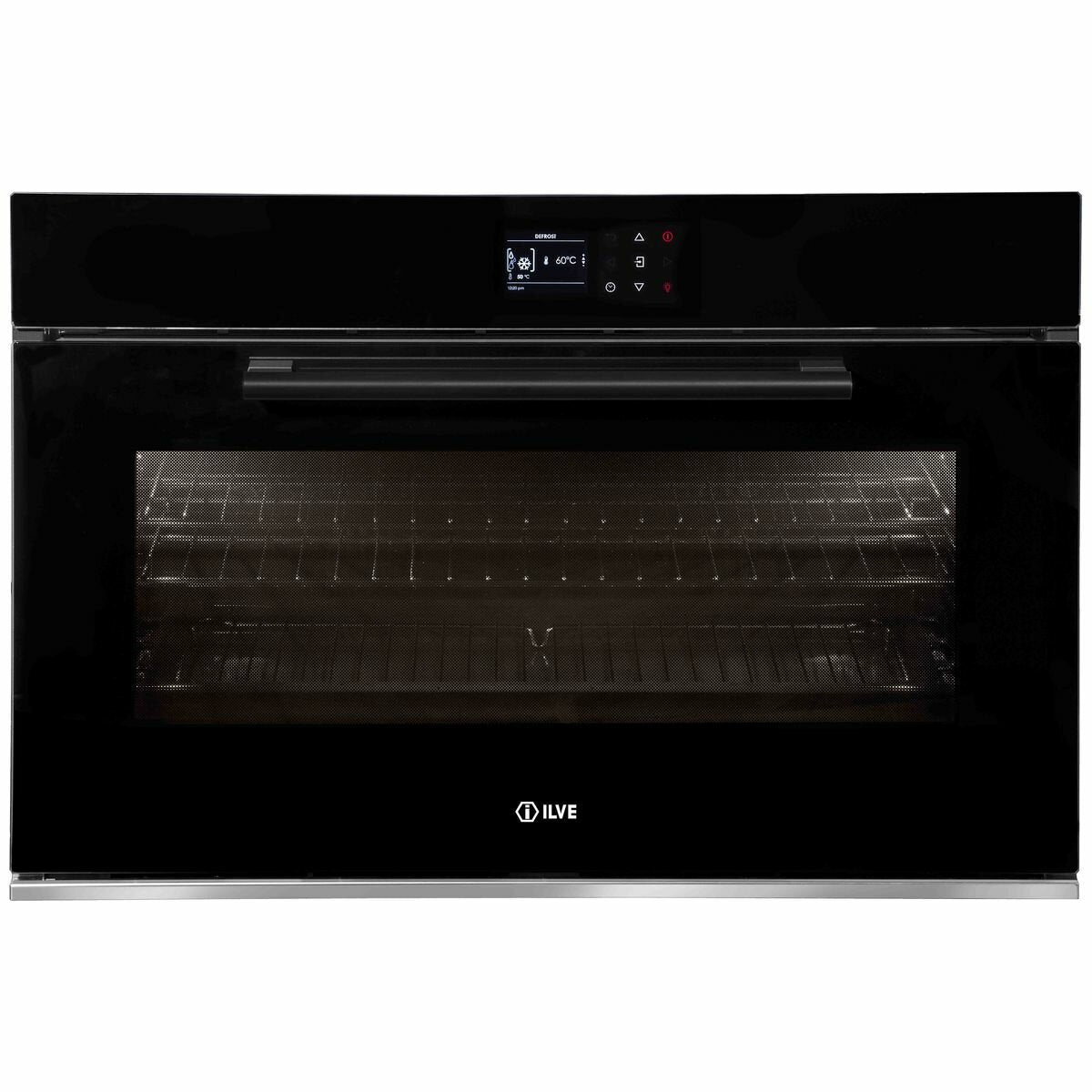ILVE 90cm 900 Series Built-In Oven - 102L, 15 Functions, Black Glass, Touch Controls - 900STCPBV