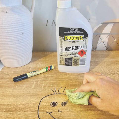 Diggers 1L Acetone Cleaning Solvent Low VOC Indoor Outdoor