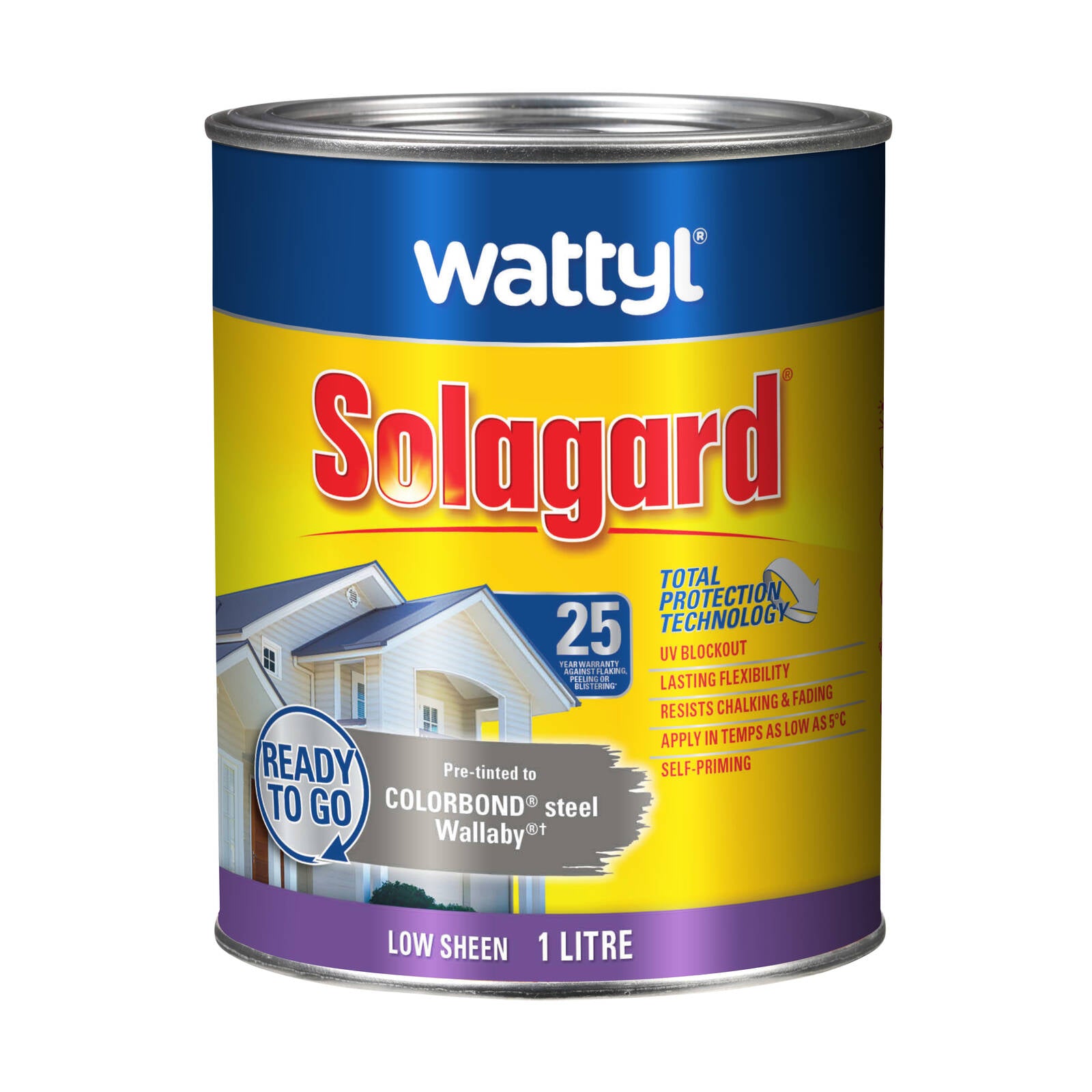 Wattyl Solagard 1L Wallaby Low Sheen Pre-Tinted Exterior Paint