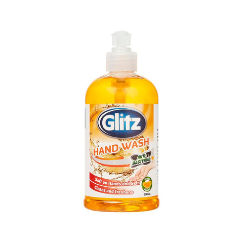 Glitz Antibacterial Hand Wash 500ml PET Bottle Gentle Orange Oil - SuperSaverAU - view 1
