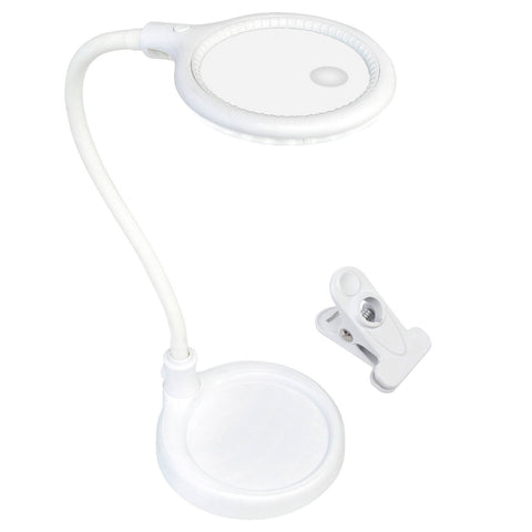 Brilliant Magoo 6W White Magnifier Clamp & Desk Lamp with Adjustable Head 20825/05