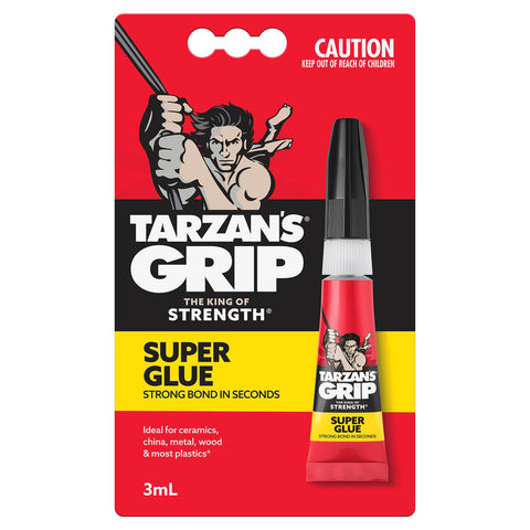 Tarzan S Grip Super Glue 3ml - Fast-Setting Multi-Purpose Adhesive - SuperSaverAU - view 1