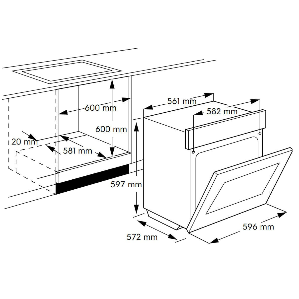 Electrolux 60cm Series 600 Pyrolytic Oven - 80L Dark Stainless Steel - Food Probe and SteamBake - EVEP6616DF