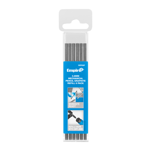 Empire 3.8mm Mechanical Pencil Graphite Refill 6 Pack for Timber & Metal