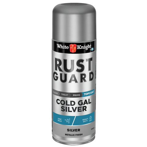 White Knight Rust Guard 300g Cold Gal Silver Spray Paint