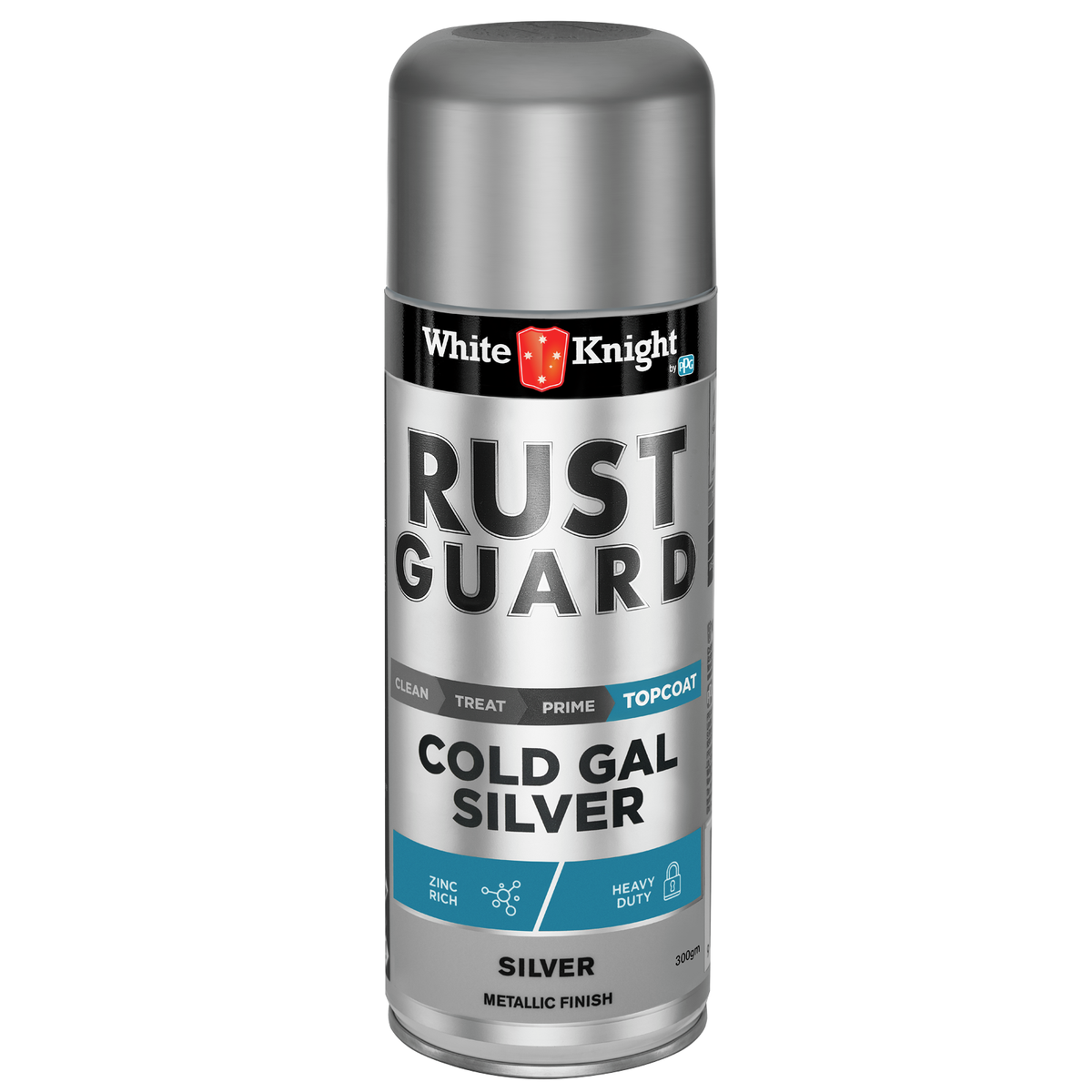 White Knight Rust Guard 300g Cold Gal Silver Spray Paint