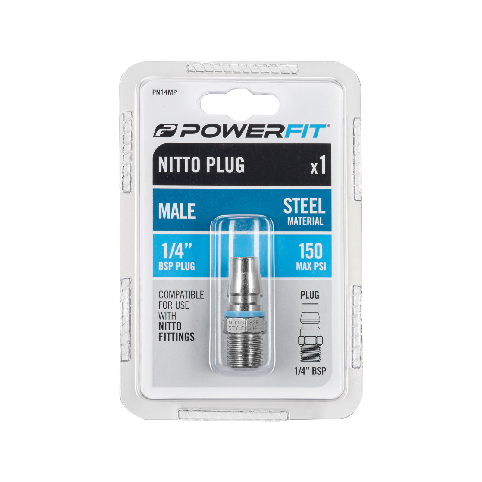 Powerfit Nitto Style 1/4" Male Plug