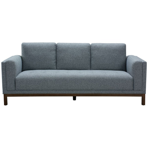 Ostro Furniture Freya 3 seater sofa - light grey textured fabric with rubberwood legs - 26002000