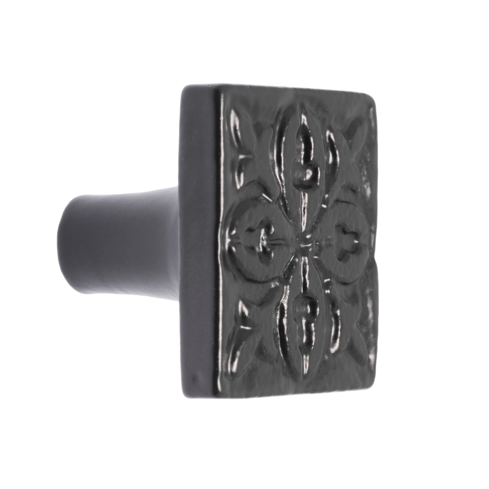 Lane 33 x 28mm Matte Black Square Iron Cabinet Knob