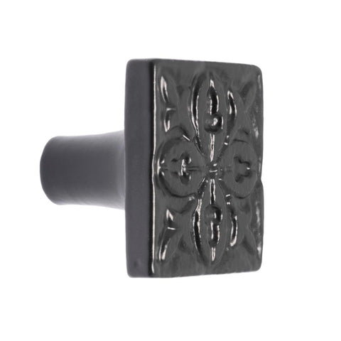 Lane 33 x 28mm Matte Black Square Iron Cabinet Knob
