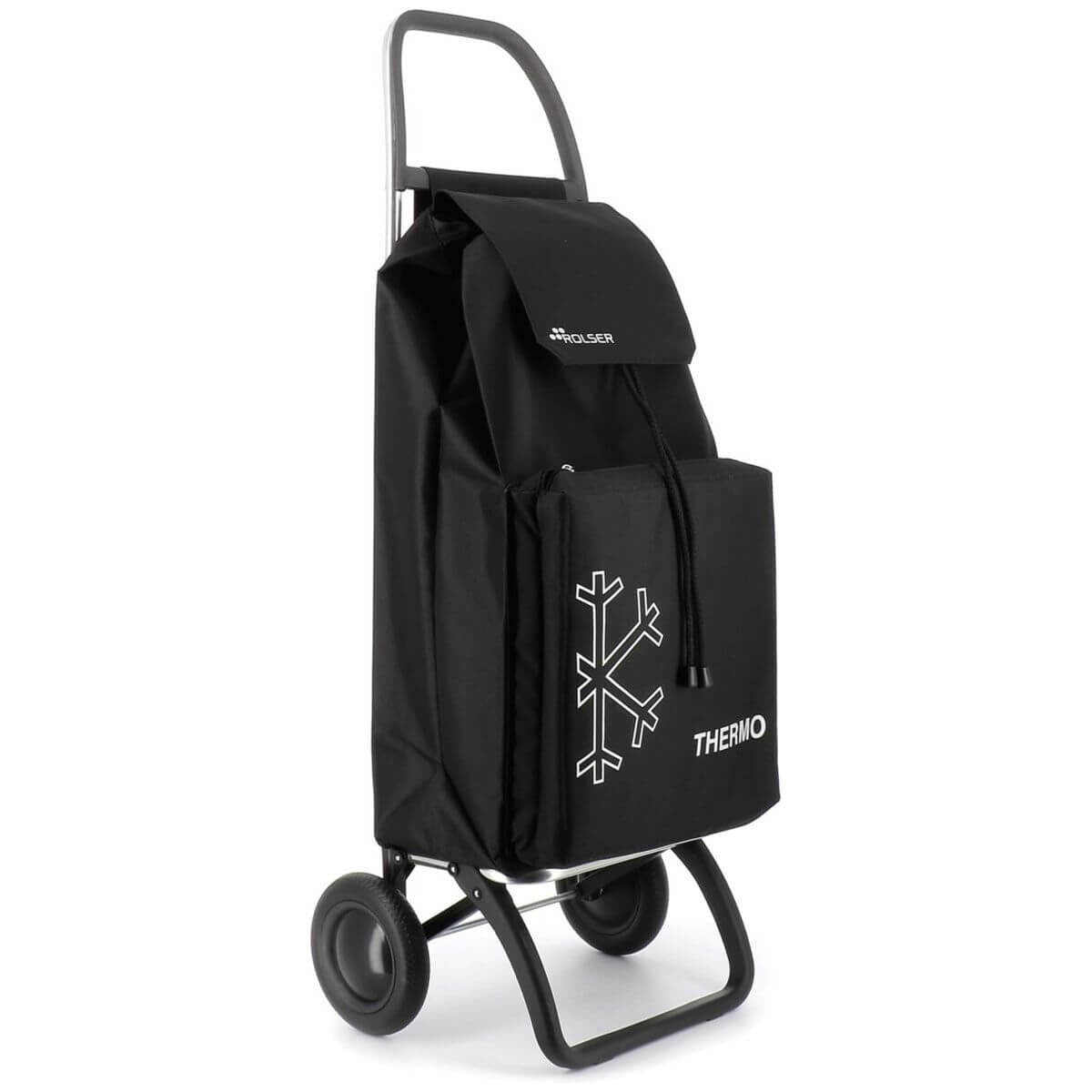 Rolser Saquet Thermo LN 2 wheel folding trolley - Black - Thermal storage compartment - R-SAQ058-1023