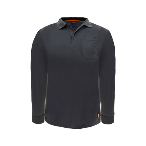 Citeco Grey Dry Fit Long Sleeve Polo - Lightweight Polyester, Men's Small