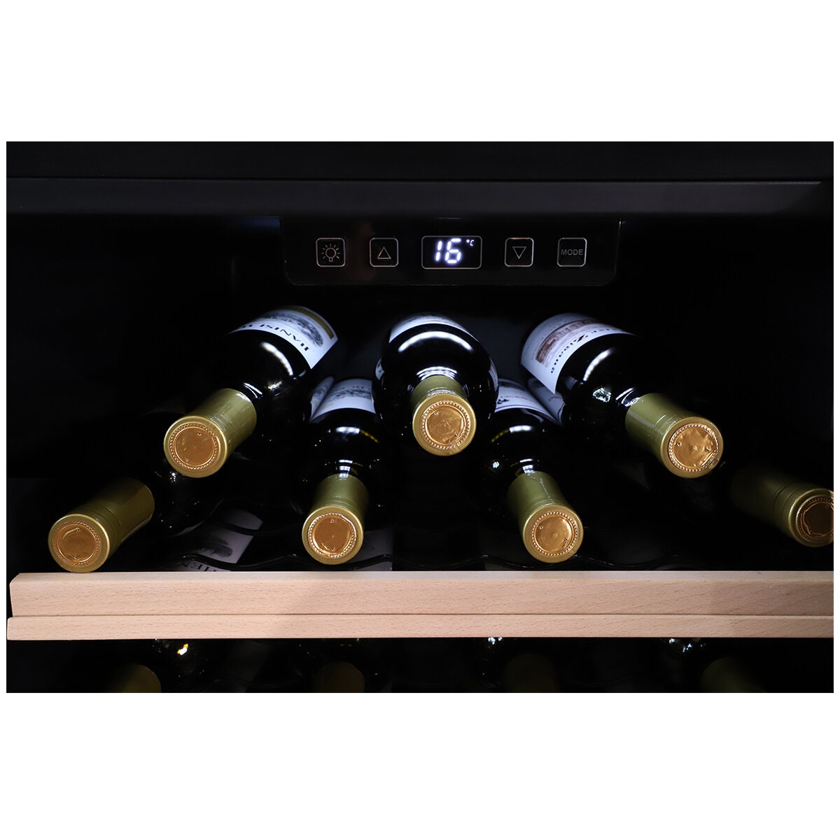 LeCavist 126L Single Zone 63 Bottle Wine Fridge - Black, Freestanding or Underbench, Frost Free - LKCV63N