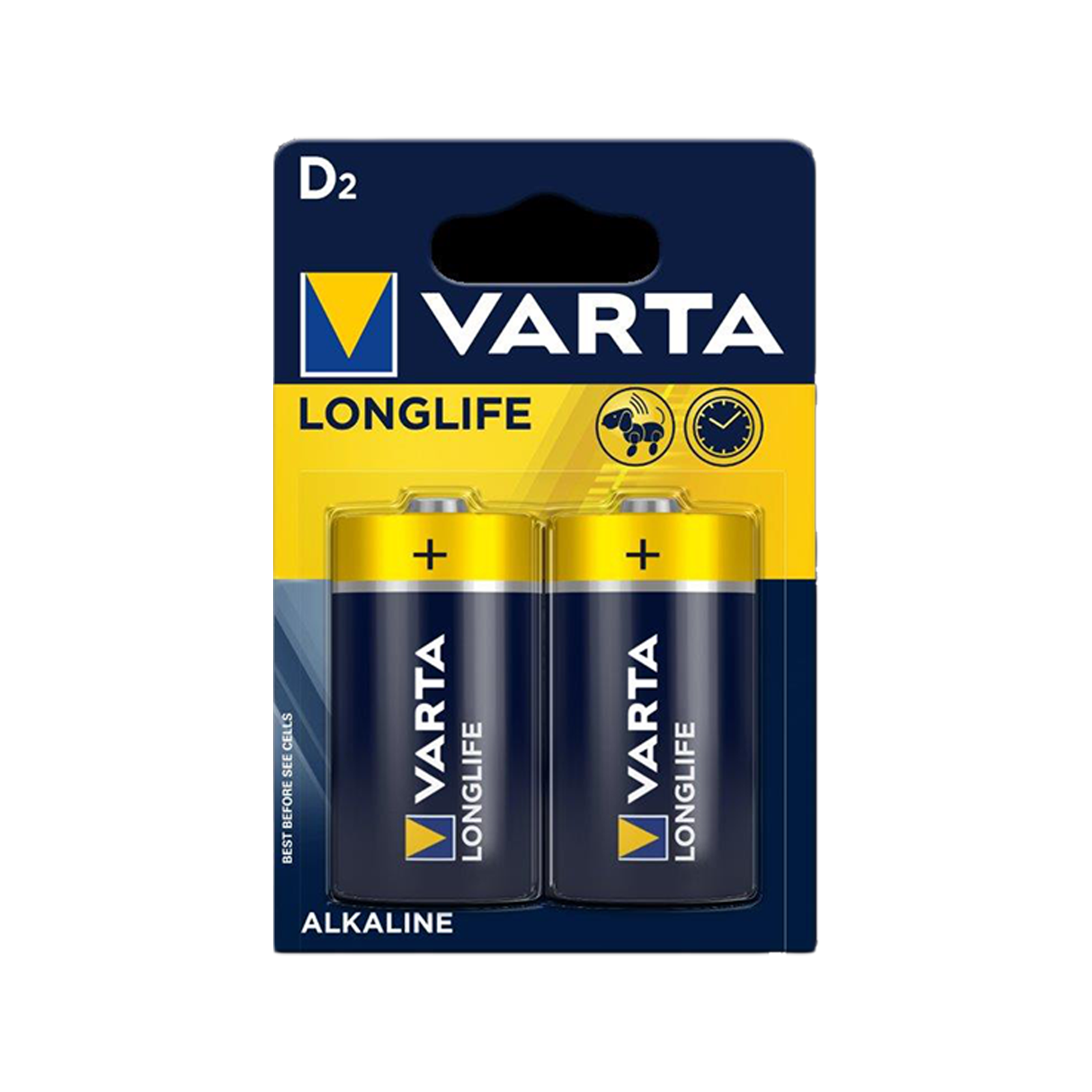 Varta Longlife D Alkaline Batteries 2 Pack Made in Germany