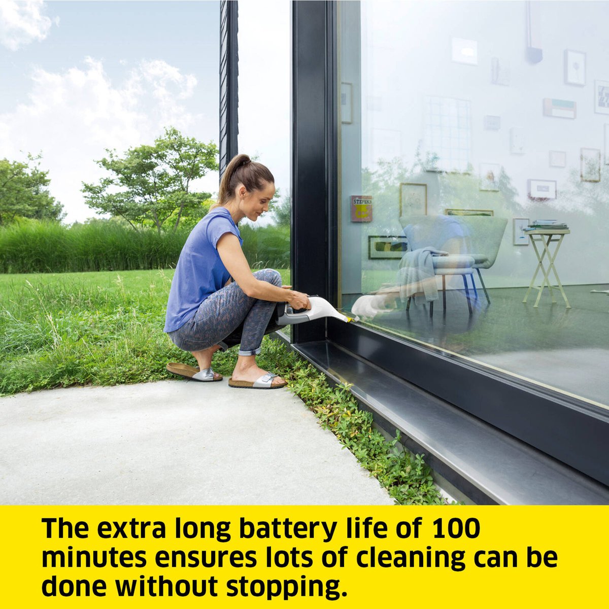 Karcher Wv 6 Plus Window Vac - Cordless Window Cleaner - 100 Min Run Time - White - SuperSaverAU - view 3