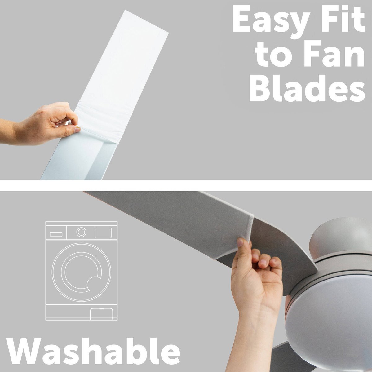Arlec Nylon Ceiling Fan Blade Sleeve 4 Pack