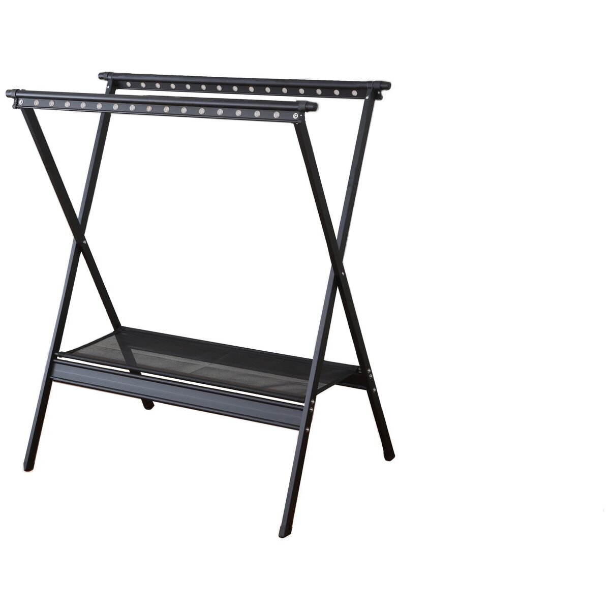 L.T. Williams Large Extendable Hanger Airer - 30 Hanger Holes, Extends to 200cm, Black - 4669