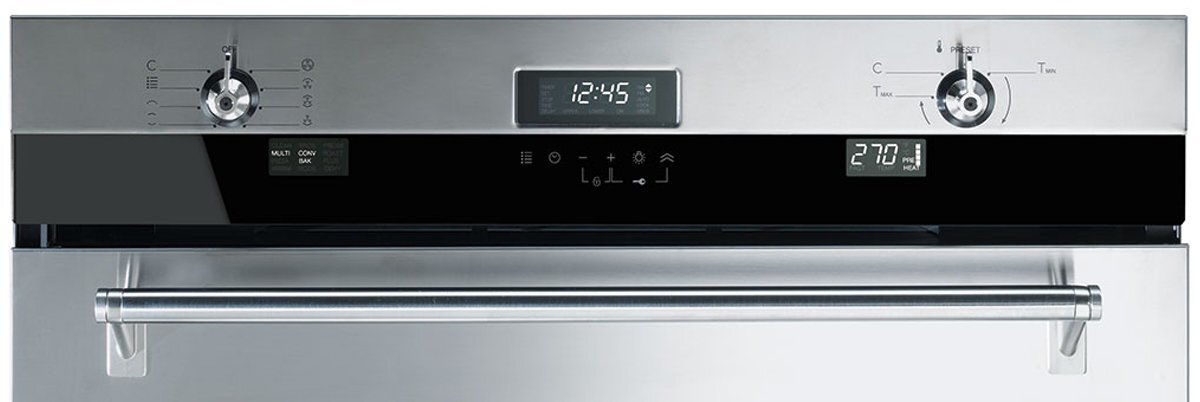 Smeg 76cm Classic pyrolytic built-in oven - 130L, stainless steel, 10 functions, meat probe - SOA330X1
