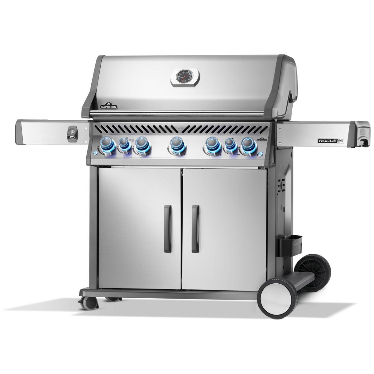 Napoleon Rogue Pro-S 625 5 Burner LPG Freestanding BBQ - Silver - Side Burner - RPS625RSIBPSS-2-AU