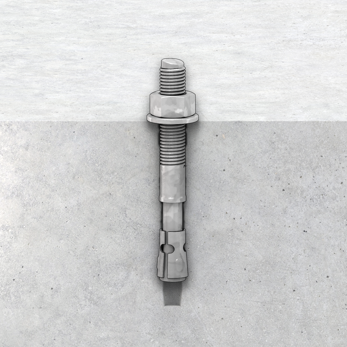 Ramset M12 x 100mm Galvanised Trubolt Hex Head Bolt - 1 Pack - Grey - SuperSaverAU - view 2