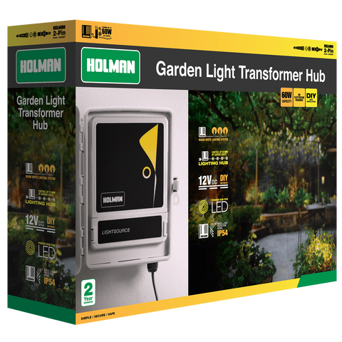 Holman 60W 12V Warm White Garden Light Transformer Hub Manual Lightsource Controller CLW60