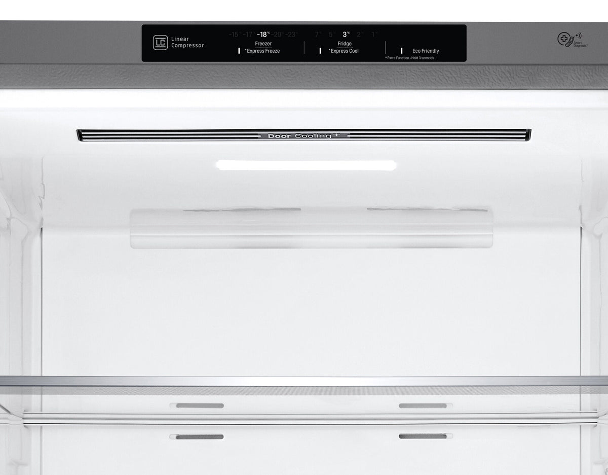LG 420L Bottom Mount Fridge - Stainless Steel, 5 Star Energy Rating, Door Cooling - GB-455PL