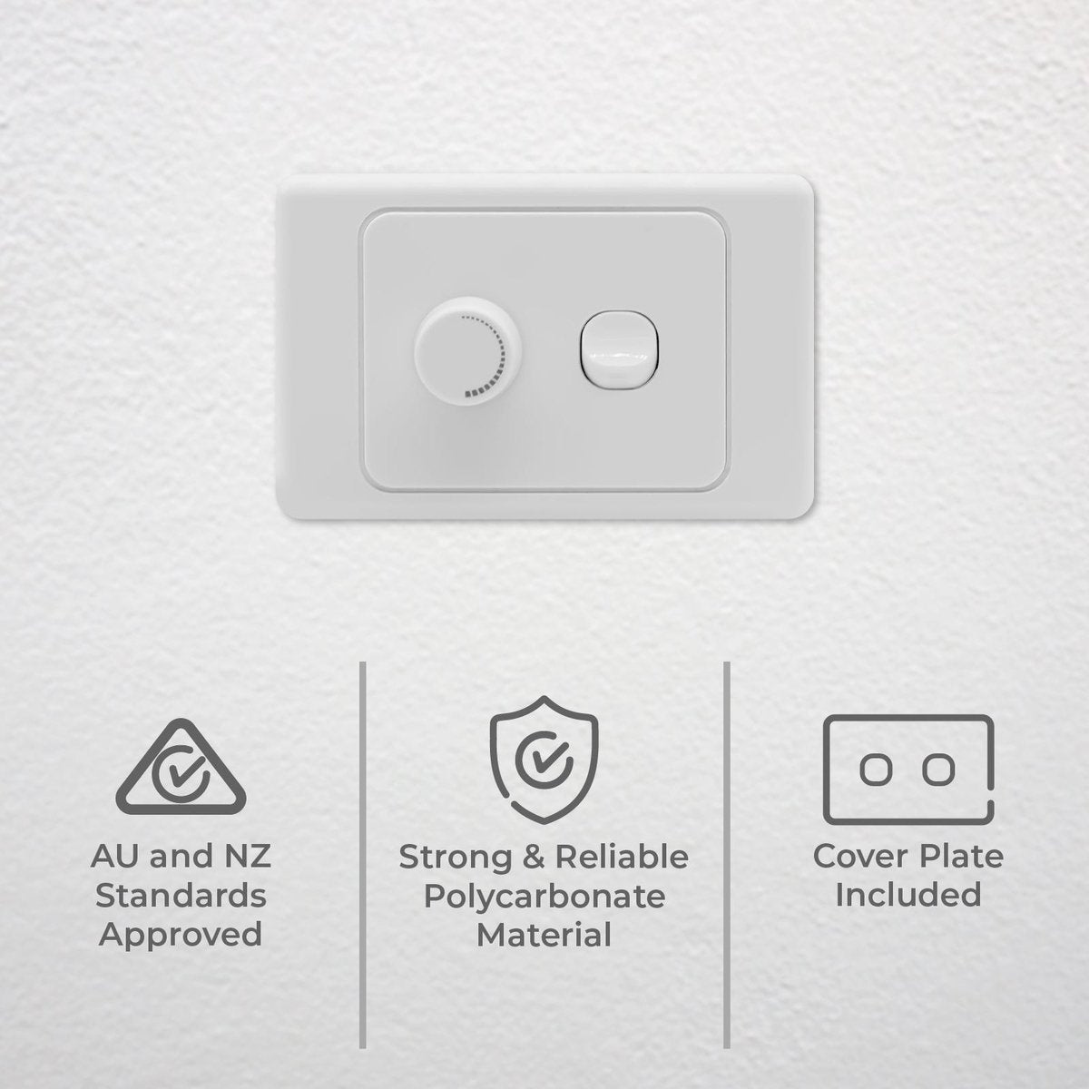 DETA 1 Gang 200W 240V Universal Electronic Dimmer Wall Switch 6132B