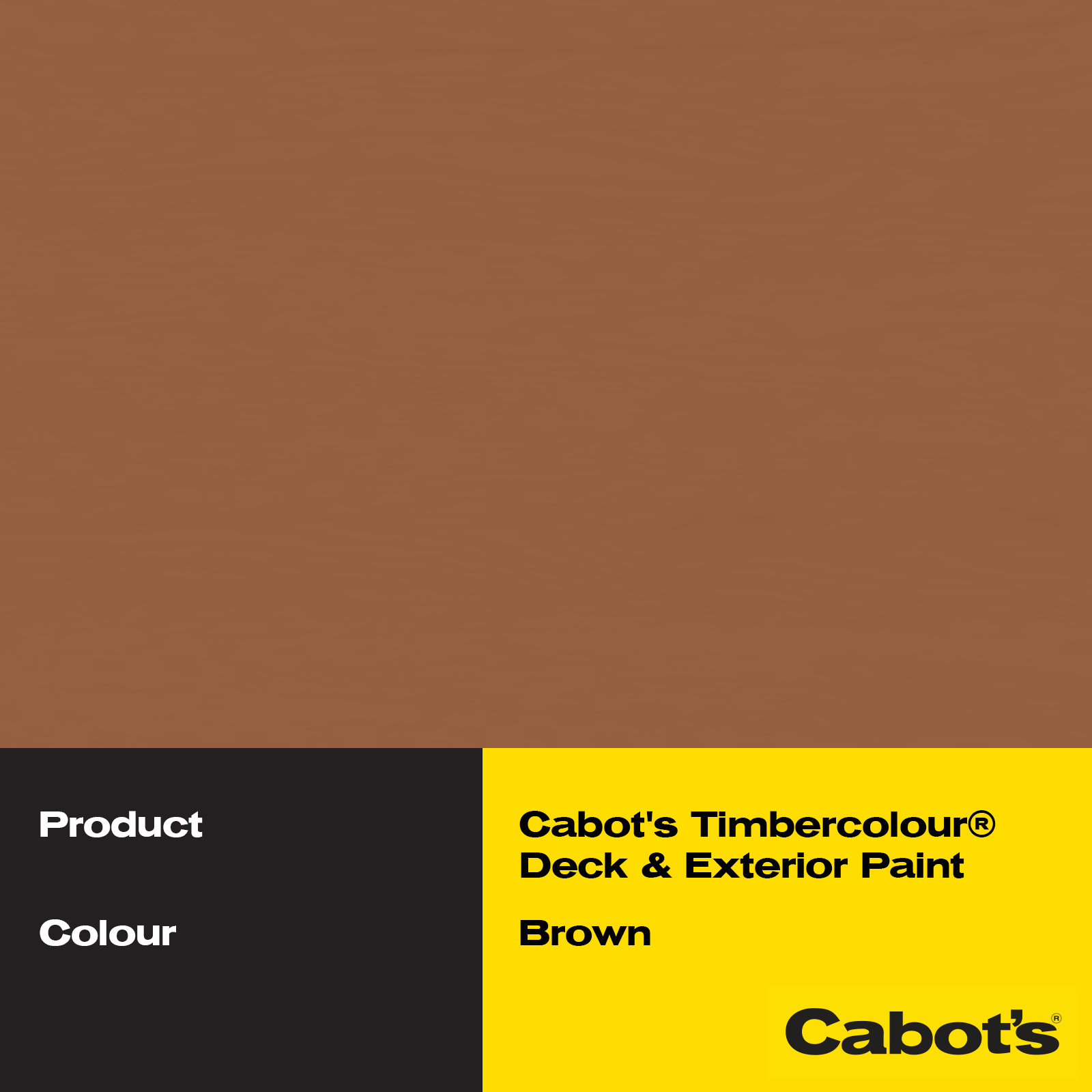Cabot's 500ml Brown Timbercolour Water Based Deck & Exterior Paint