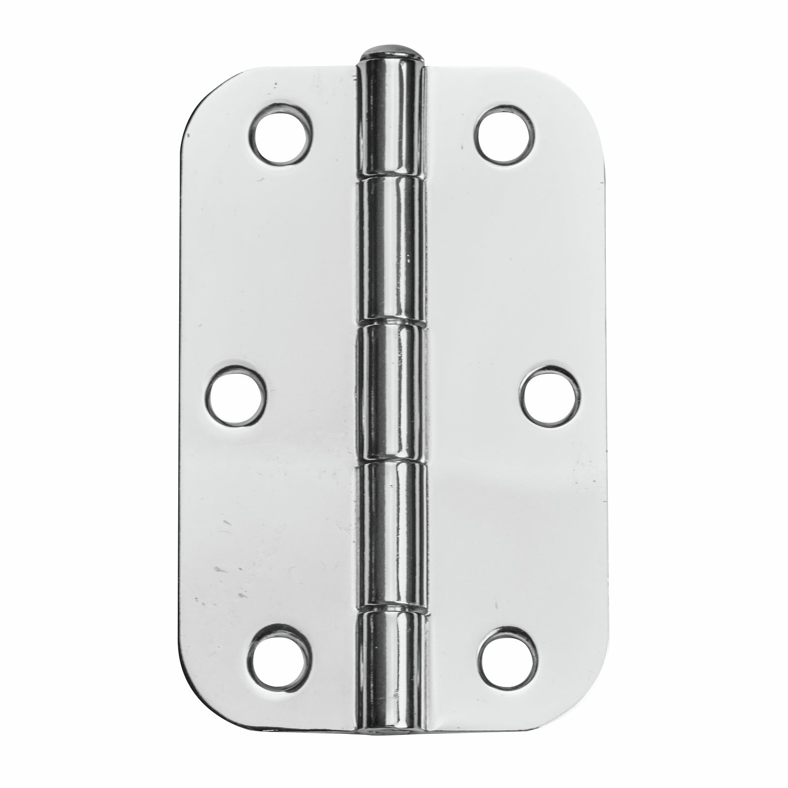 Pinnacle 90mm Chrome Plated Radius Butt Hinge Loose Pin 20 Pack