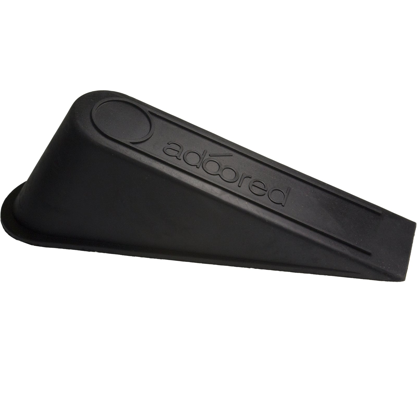 Adoored Black Rubber Door Wedge - 3 Pack