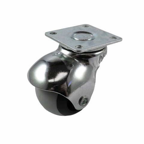 Easyroll 38mm 25kg Swivel Plate TPR Ball Wheel Castor Grey Indoor