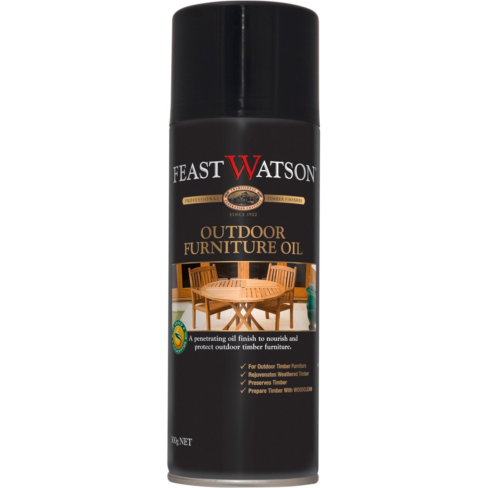 Feast Watson 300g Teak Outdoor Furniture Oil Spray Oil Based Exterior