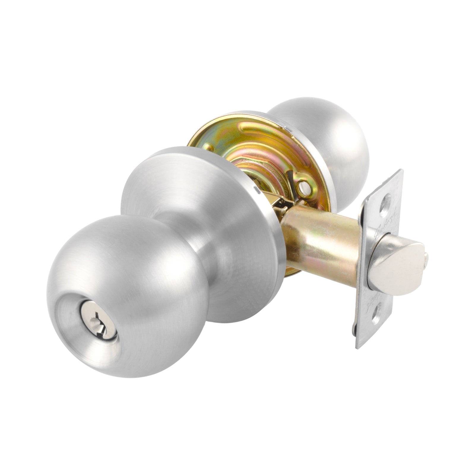Gainsborough Stainless Steel Manning Entrance Knobset Keyed