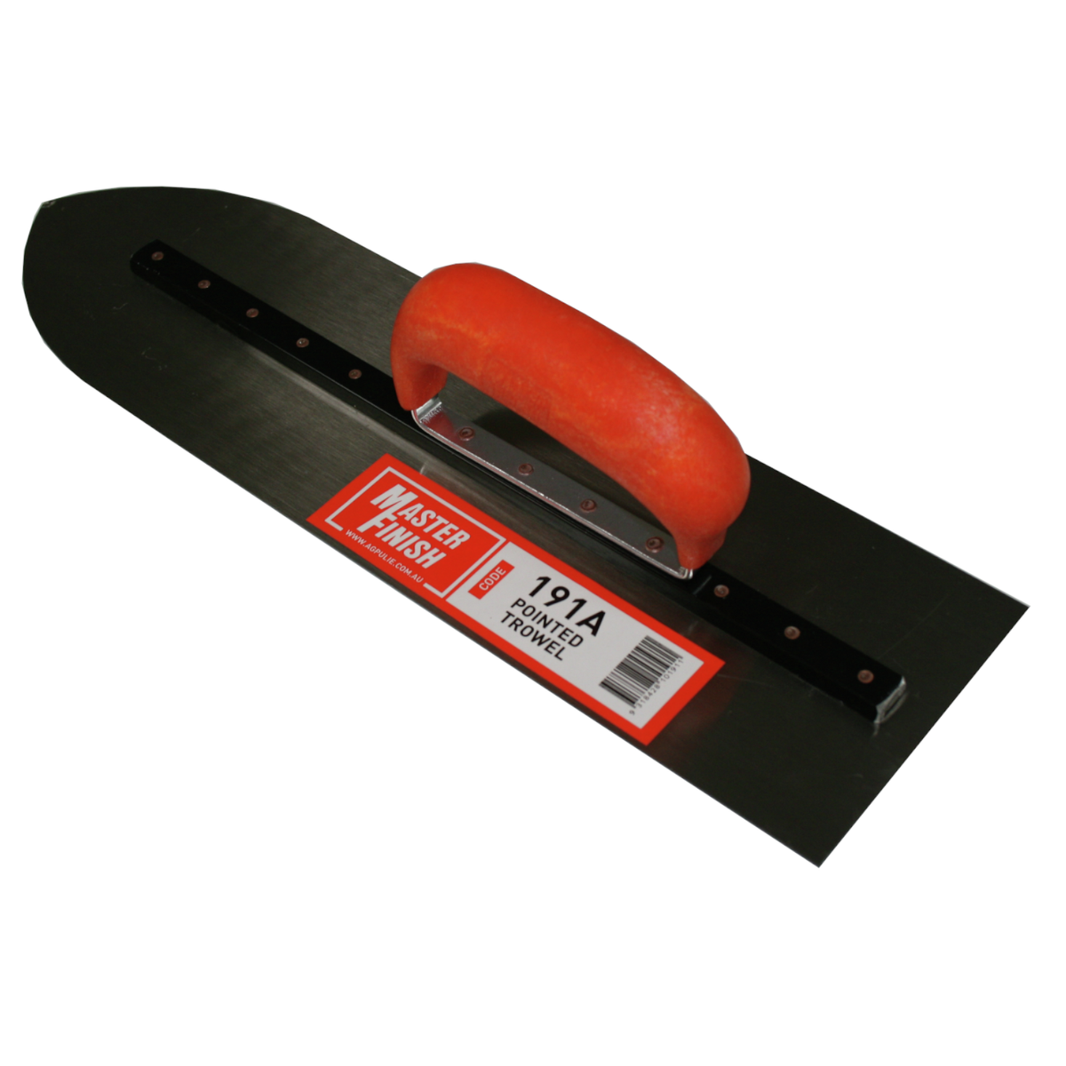 Masterfinish Pointed Flooring Trowel 405mm Carbon Steel Blade with Plastic Handle