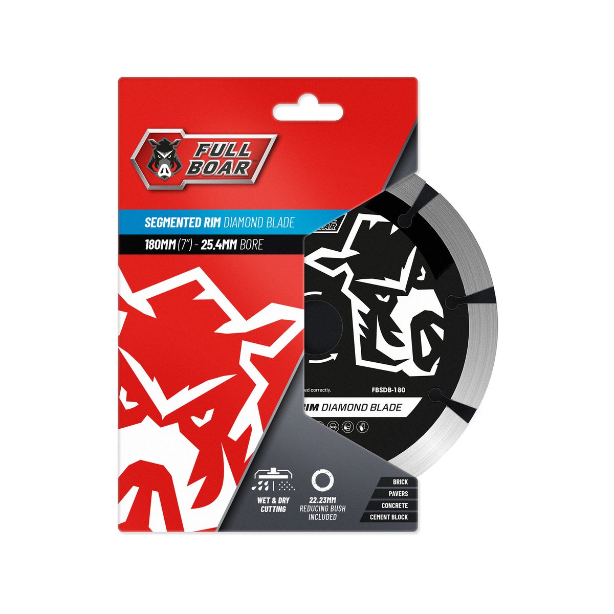 Full Boar 180mm Segmented Rim Diamond Blade